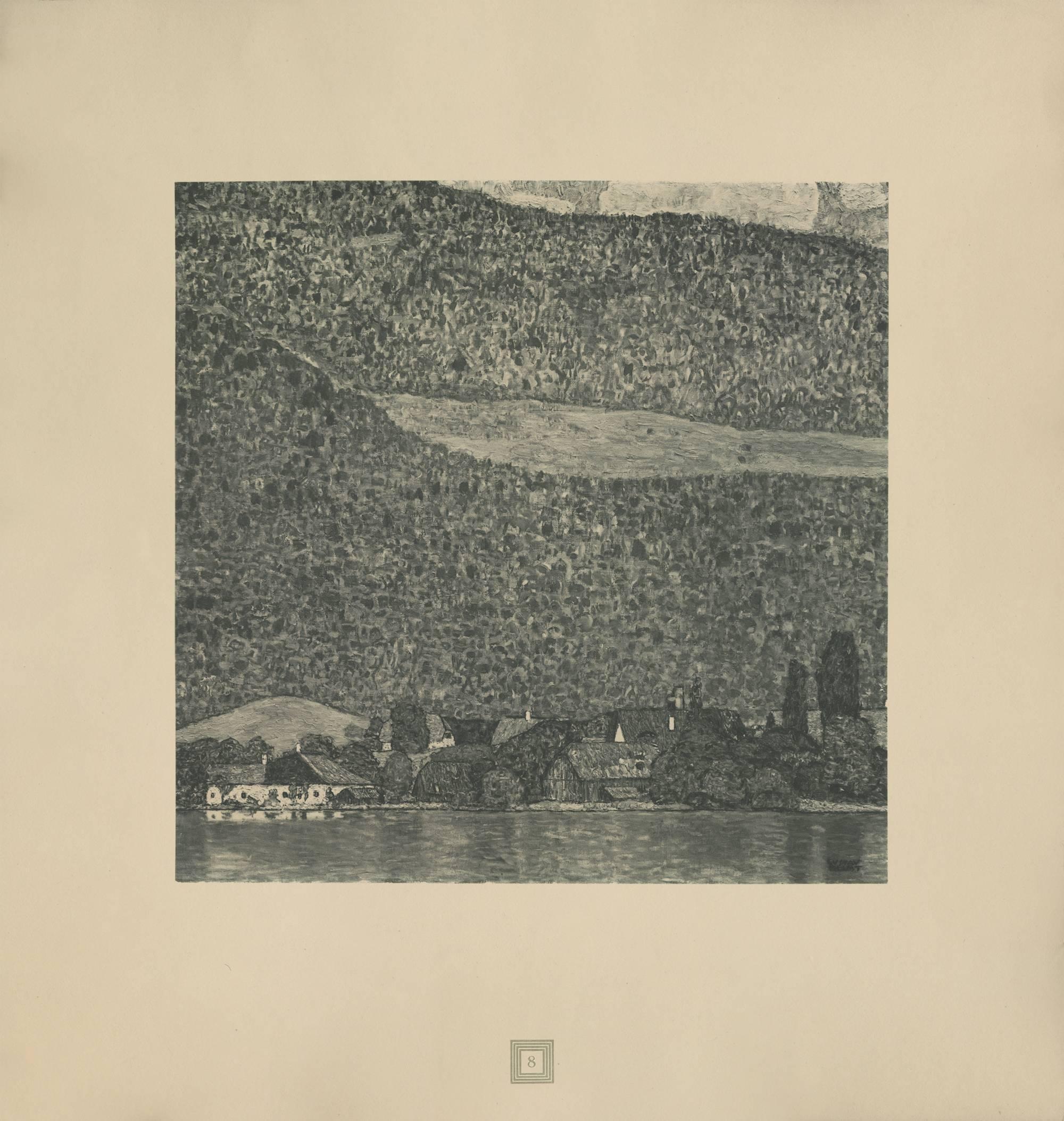 (after) Gustav Klimt Landscape Print - Max Eisler Eine Nachlese folio "Litzlberg on Lake Attersee" collotype