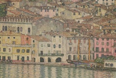 Max Eisler Eine Nachlese Folie Malcesine am See Garda" collotype-Druck