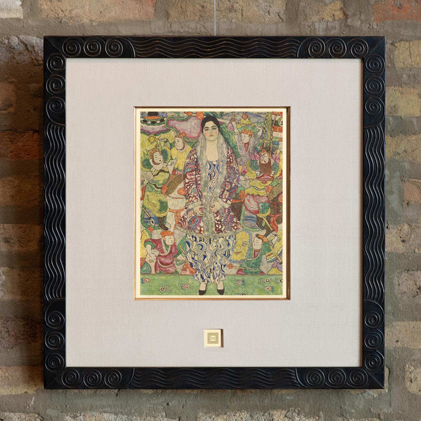 Max Eisler Eine Nachlese Folie „Porträt von Friederike Marie Beer“ Collotyp (Wiener Secession), Print, von (after) Gustav Klimt