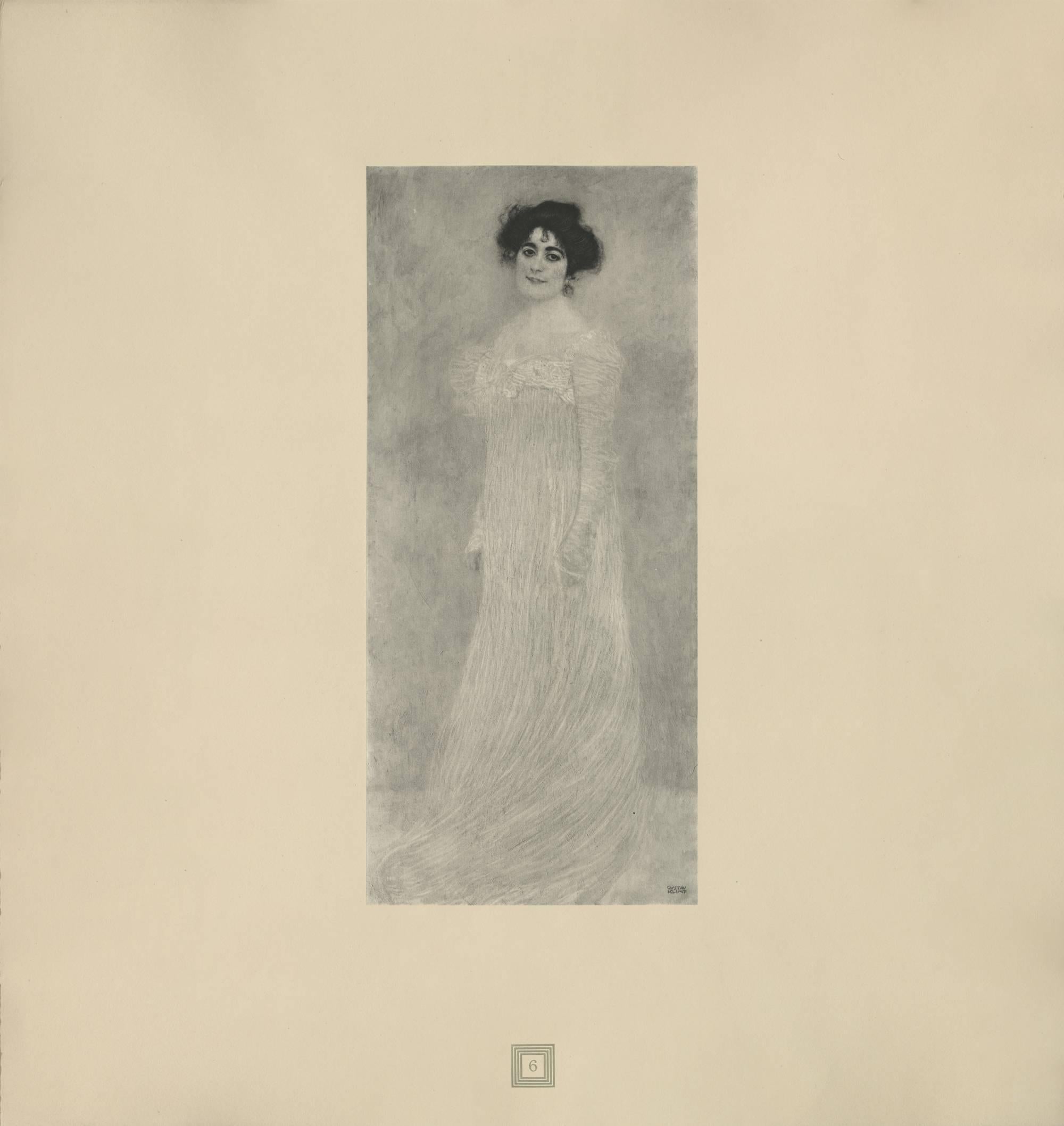 (after) Gustav Klimt Figurative Print - Max Eisler Eine Nachlese folio "Portrait of Serena Lederer" collotype