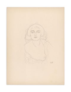 Bust of a Woman, Gustav Klimt Handzeichnungen (Sketch), Thyrsos Verlag, 1922