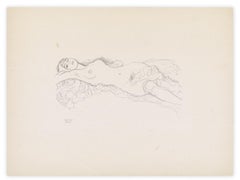 Reclining nude, Gustav Klimt Handzeichnungen (Sketch) collotype lithograph, 1922