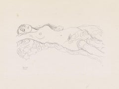 Reclining nude, Gustav Klimt Handzeichnungen (Sketch) collotype lithograph, 1922