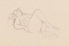 Reclining nude, Gustav Klimt Handzeichnungen (Sketch), Thyrsos Verlag, 1922