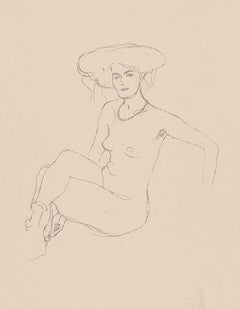 Seated nude, Gustav Klimt Handzeichnungen (Sketch), Thyrsos Verlag, 1922