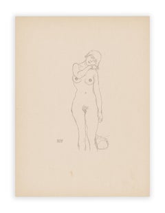 Standing nude, Gustav Klimt Handzeichnungen (Sketch), Thyrsos Verlag, 1922