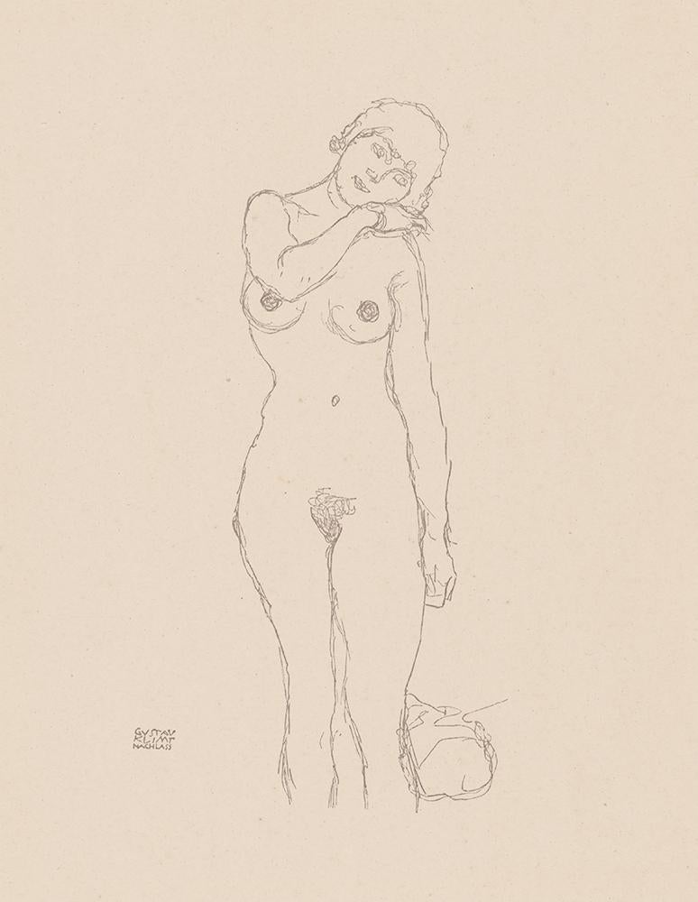 Nu debout Gustav Klimt Handzeichnungen (Sketch), Thyrsos Verlag, 1922