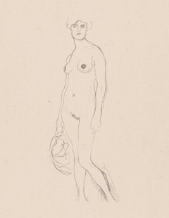 Desnudo de pie, Gustav Klimt Handzeichnungen (Boceto), Thyrsos Verlag, 1922