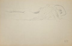Study for Water Serpents - Original Collotype Print after G. Klimt - 1919