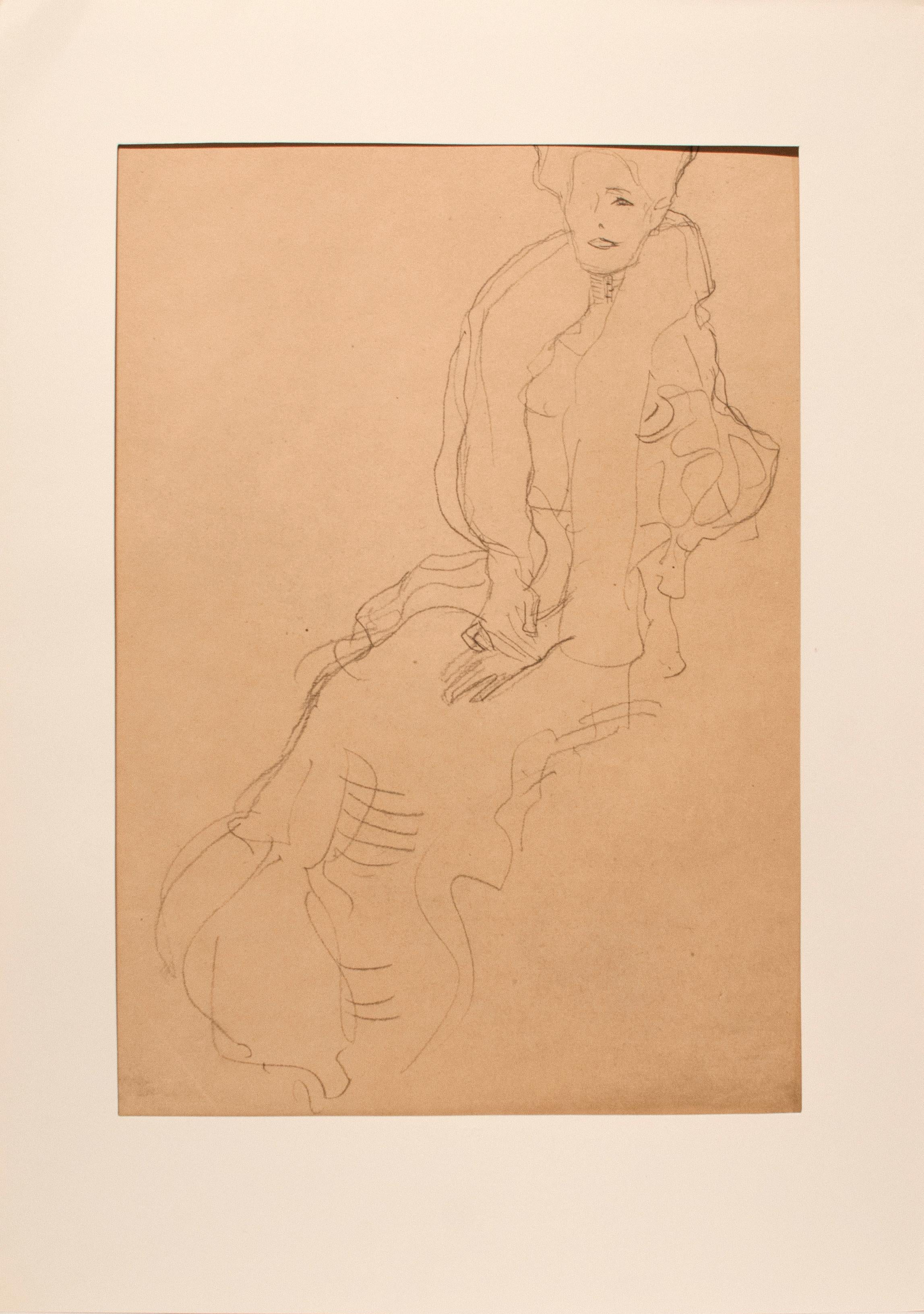 Portrait Print (after) Gustav Klimt - Sans titre (b)