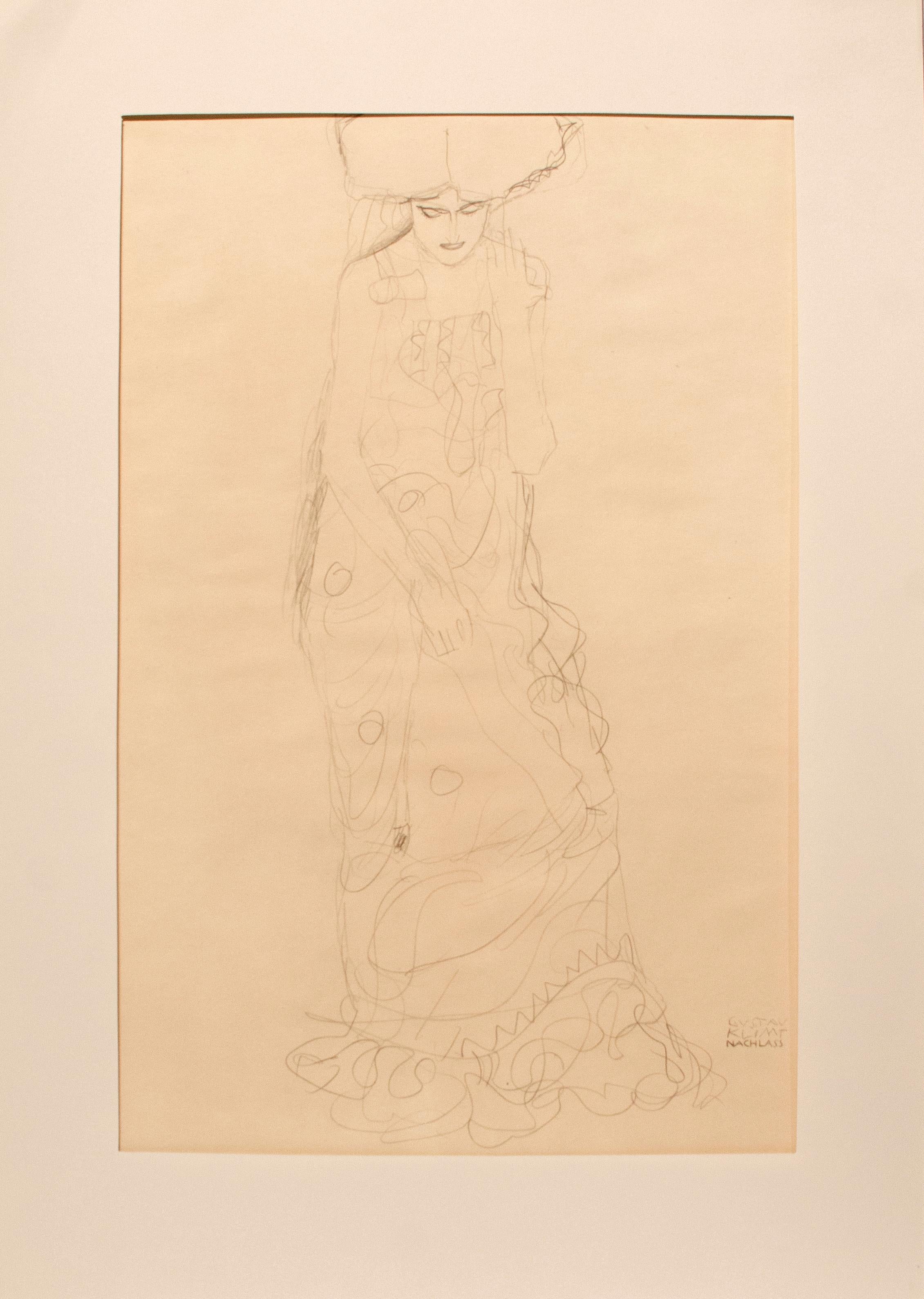 (after) Gustav Klimt Portrait Print - Untitled (d)