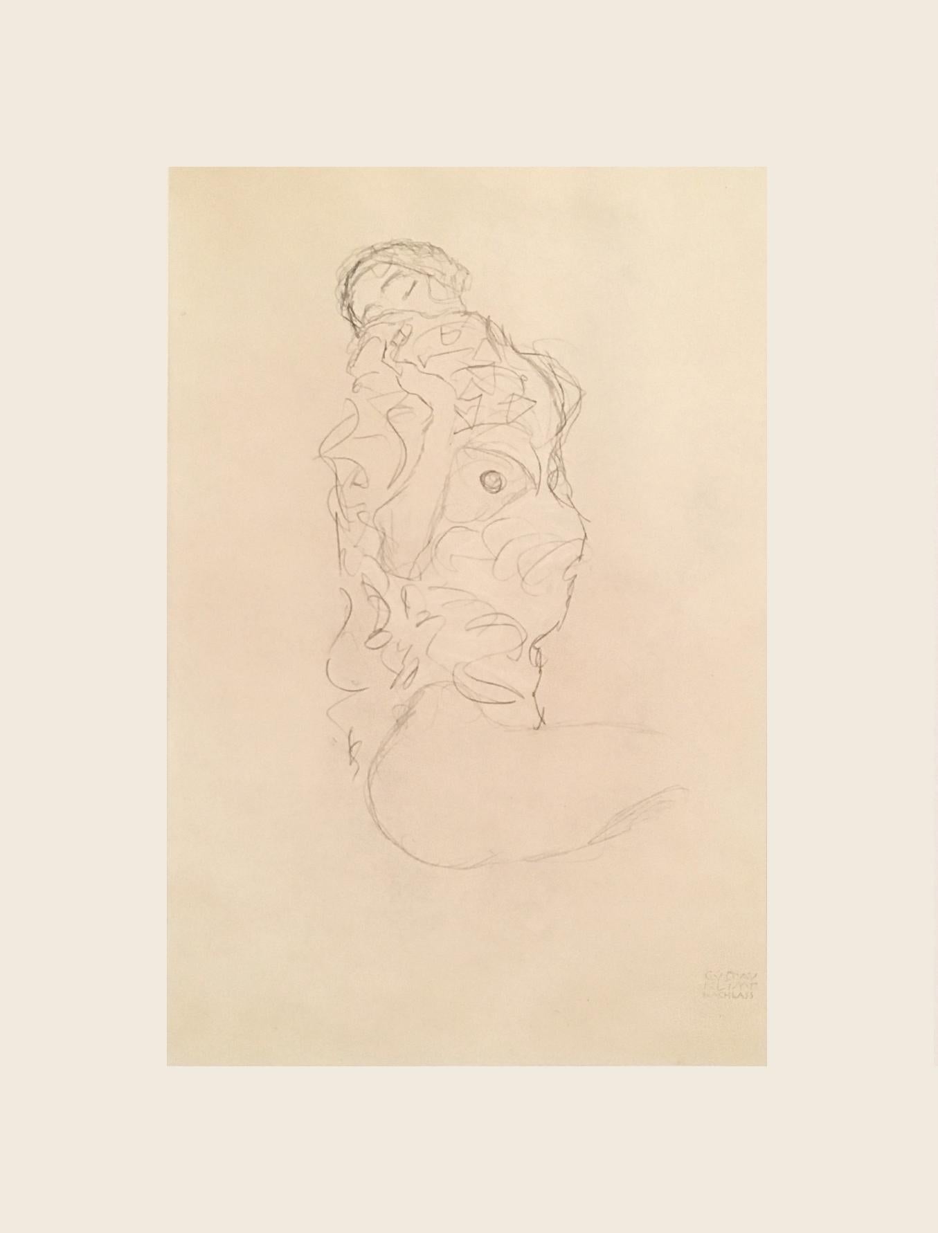 Nude Print (after) Gustav Klimt - Sans titre (j)