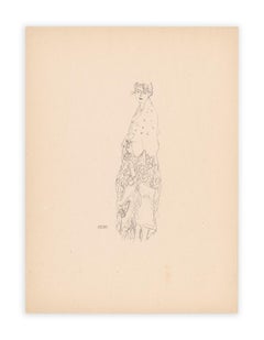Woman in dress, Gustav Klimt Handzeichnungen (Sketch), Thyrsos Verlag, 1922