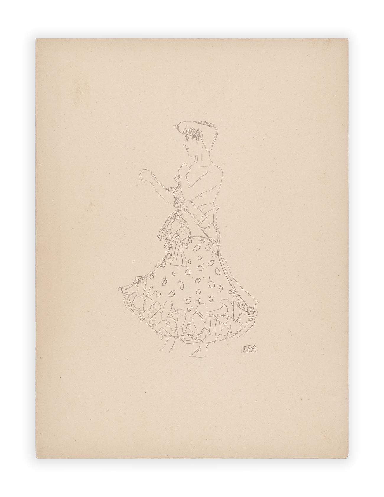 Woman andressing, Gustav Klimt Handzeichnungen (Sketch), Thyrsos Verlag, 1922 (Wiener Secession), Print, von (after) Gustav Klimt