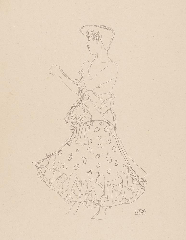 Woman undressing de Gustav Klimt Handzeichnungen (Sketch), Thyrsos Verlag, 1922