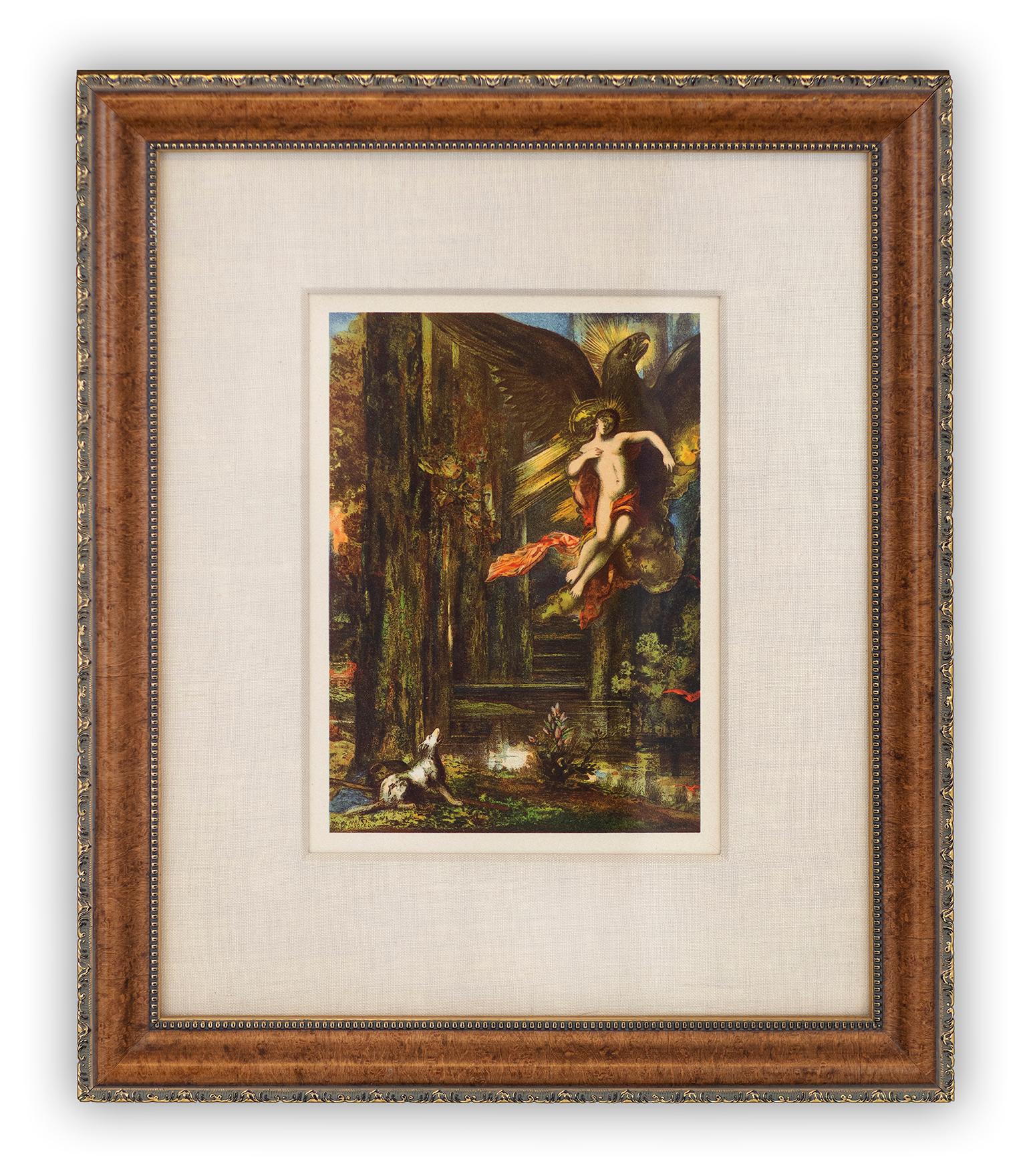 The Raising of Ganymede, Symbolist mythological lithograph, c. 1900 - Print by (After) Gustave Moreau