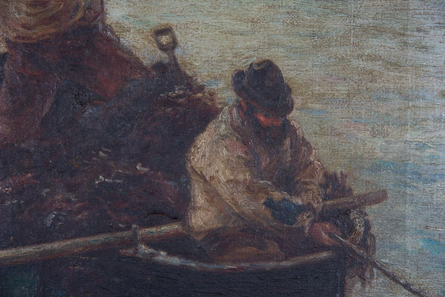 After Hamilton Macallum (1841â€“1896) - 1911 Oil, Gathering Seaweed 1