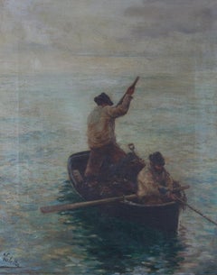 After Hamilton Macallum (1841â€“1896) - 1911 Oil, Gathering Seaweed