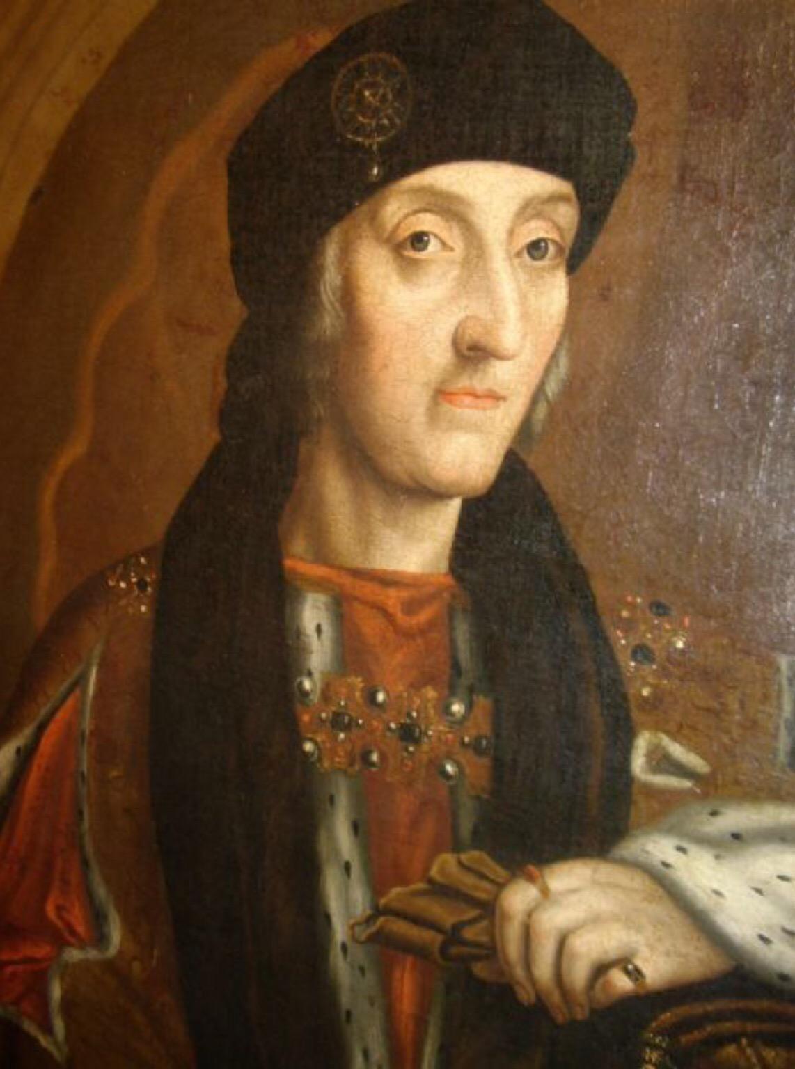 Oil Portrait King Henry VII After Holbeins Tudor Dynasty Mural Whitehall Palace For Sale 6