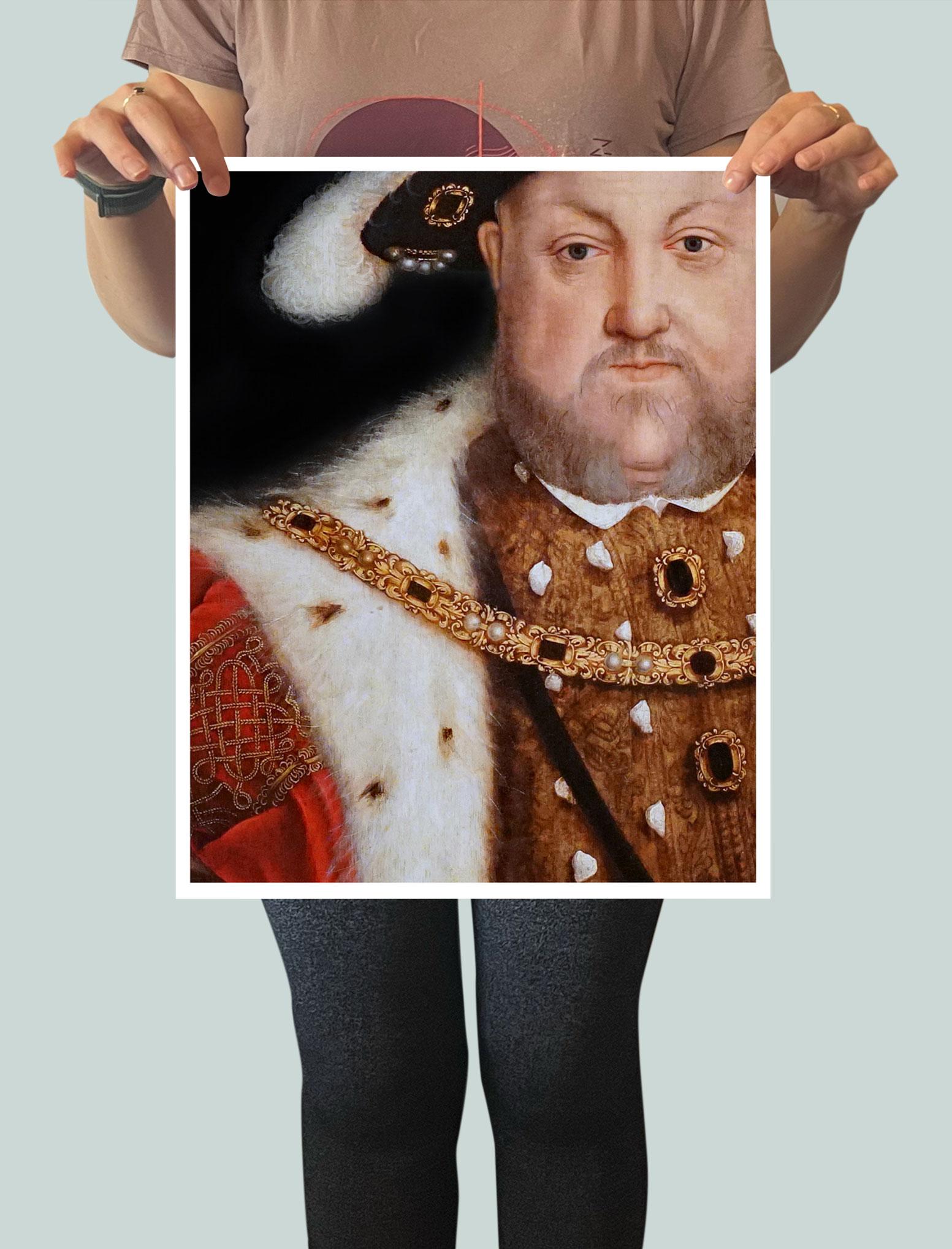  D'aprs Hans Holbein le Jeune (allemand 1497-1543). Le roi Henry VIII d'Angleterre. - Print de (After) Hans Holbein The Younger