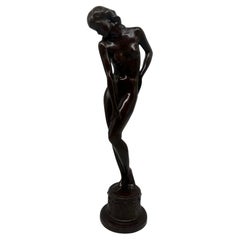 After Harriet Whitney Frishmuth "Reflections" Bronzed Statue Gorham Mark