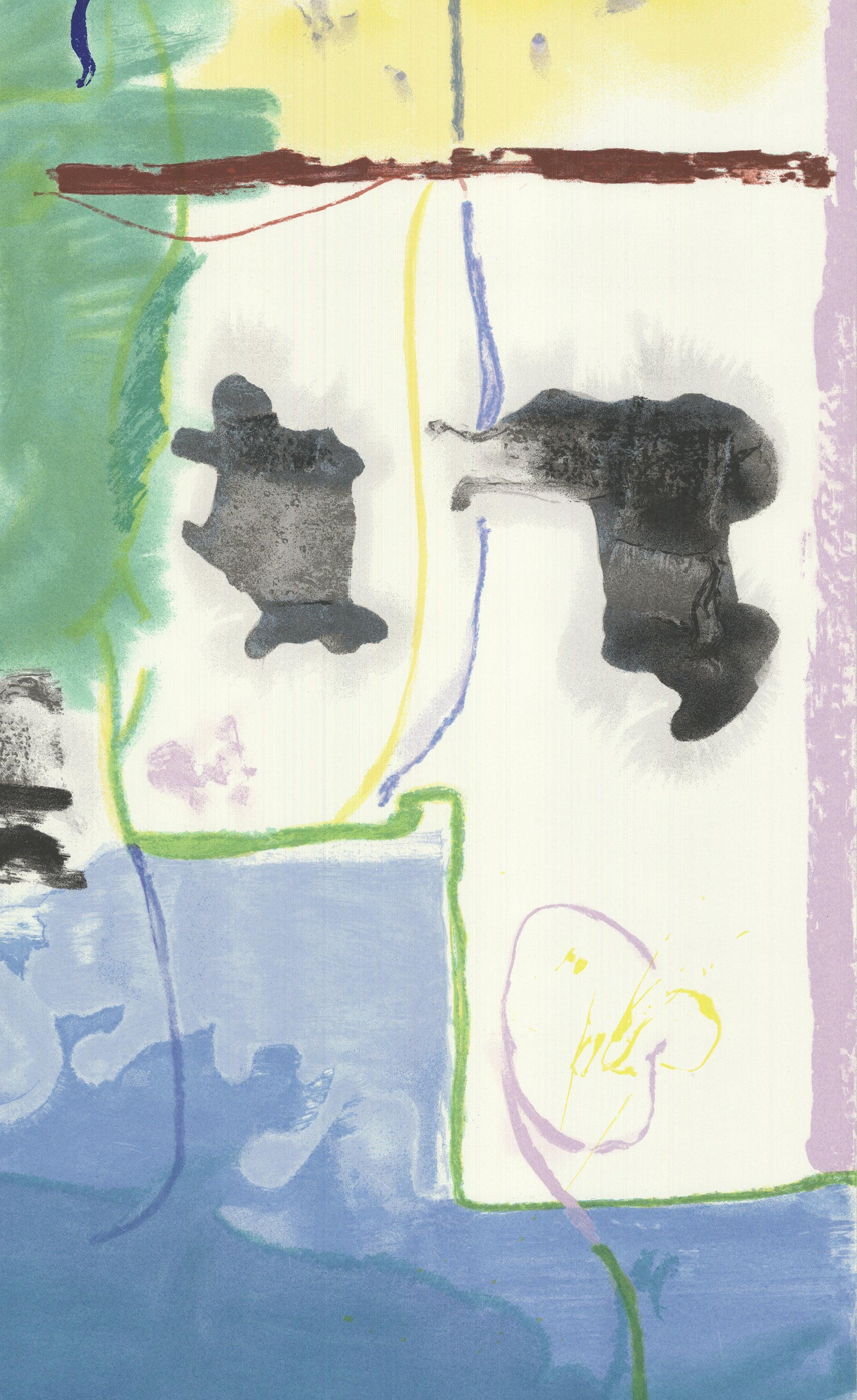 1996 Helen Frankenthaler 'Westwind-Paris Review' Serigrafía Multicolor Abstracta - Abstract Print Gris de (after) Helen Frankenthaler