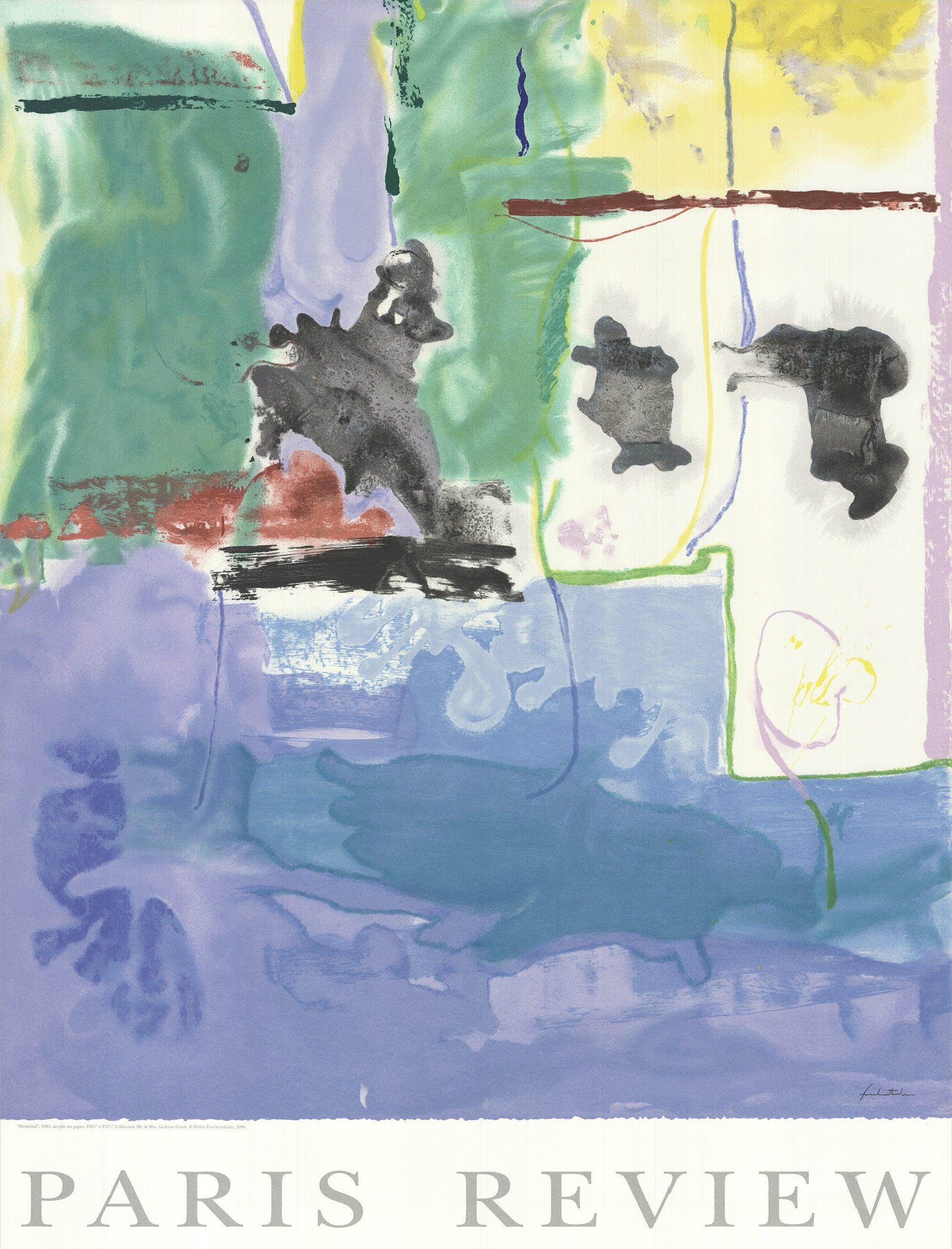 (after) Helen Frankenthaler Abstract Print - 1996 Helen Frankenthaler 'Westwind-Paris Review' Abstract Multicolor Serigraph