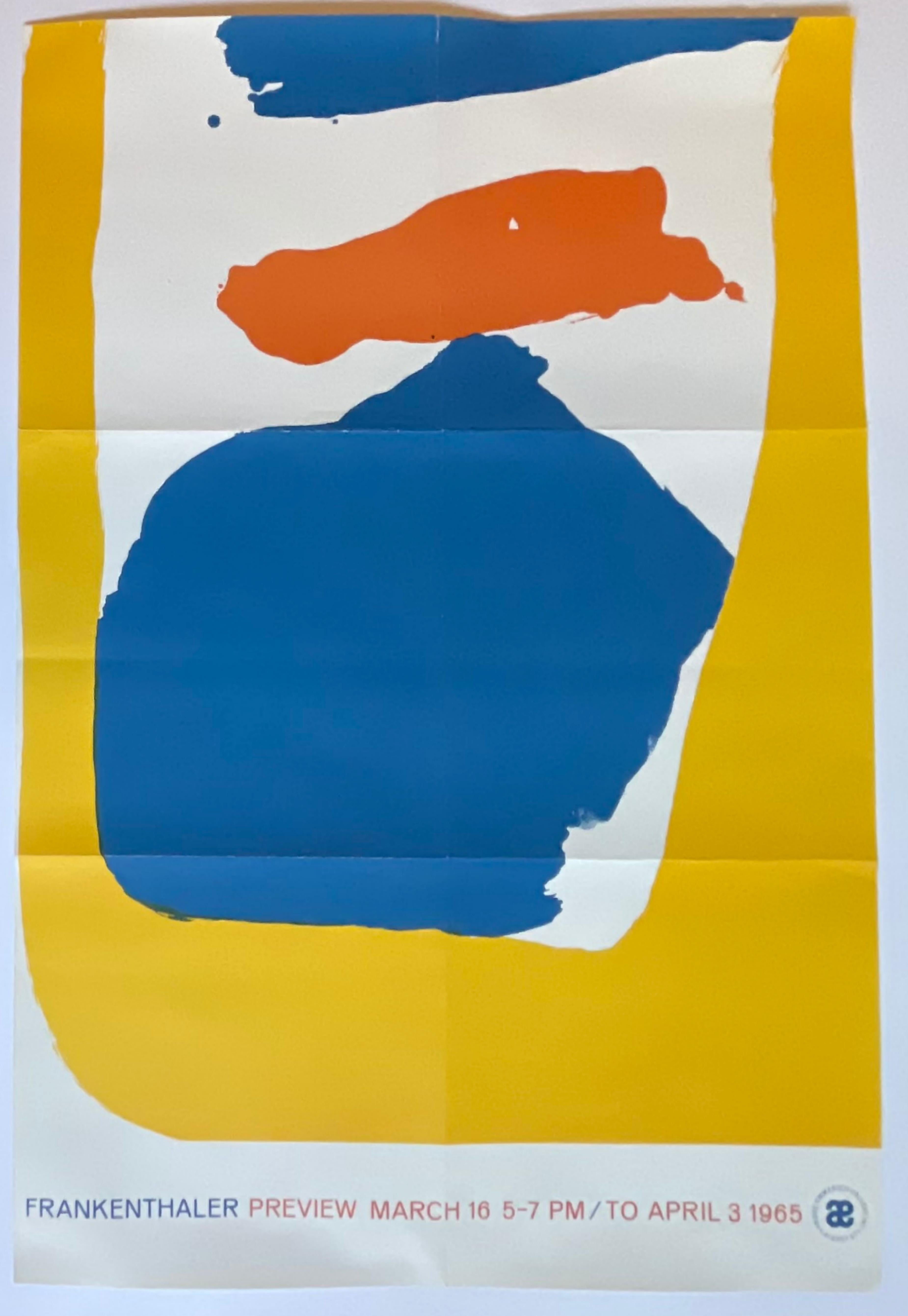 Helen Frankenthaler - original vintage 1960s Andre Emmerich gallery poster print