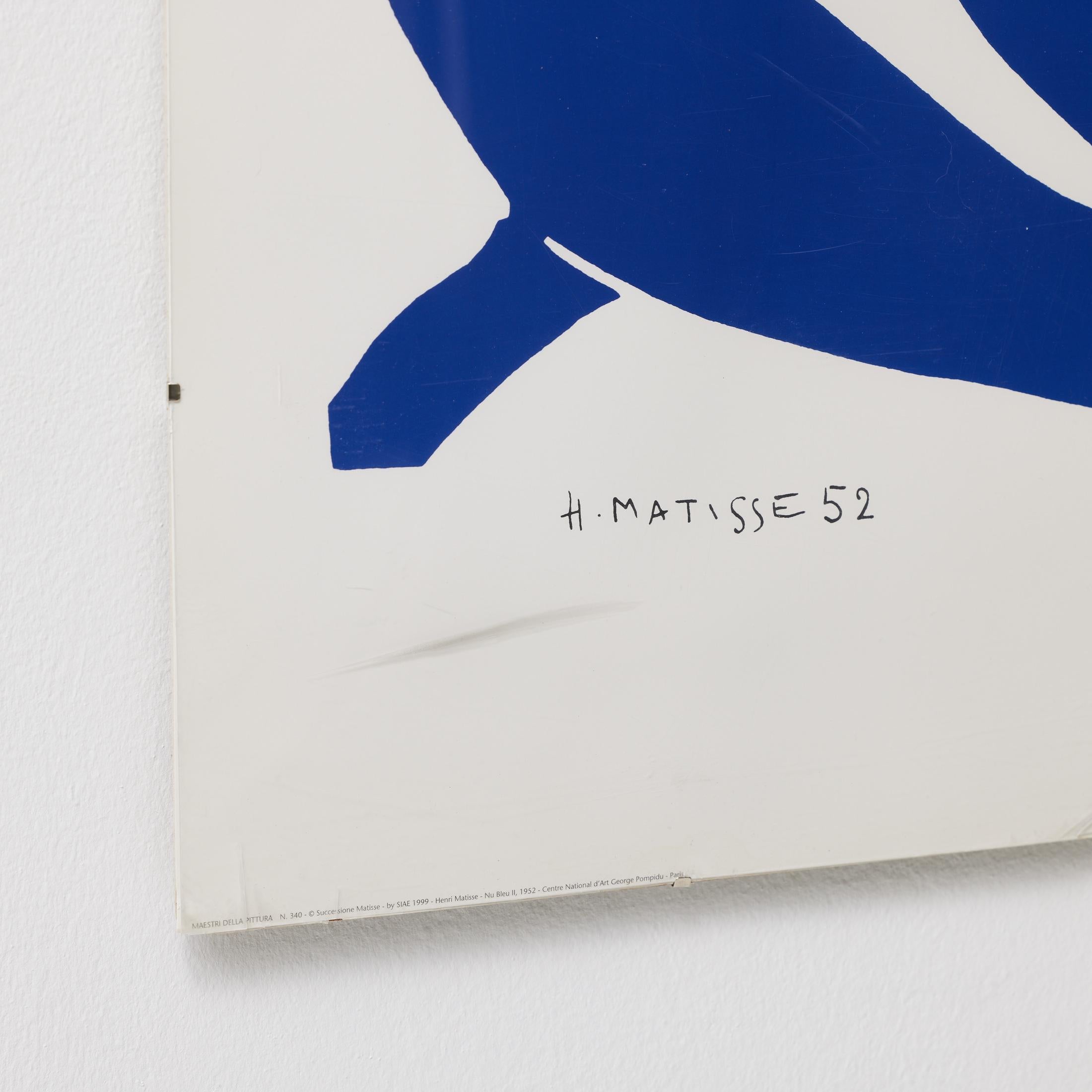 After Henri Matisse Bleu Print, circa 1990 For Sale 9