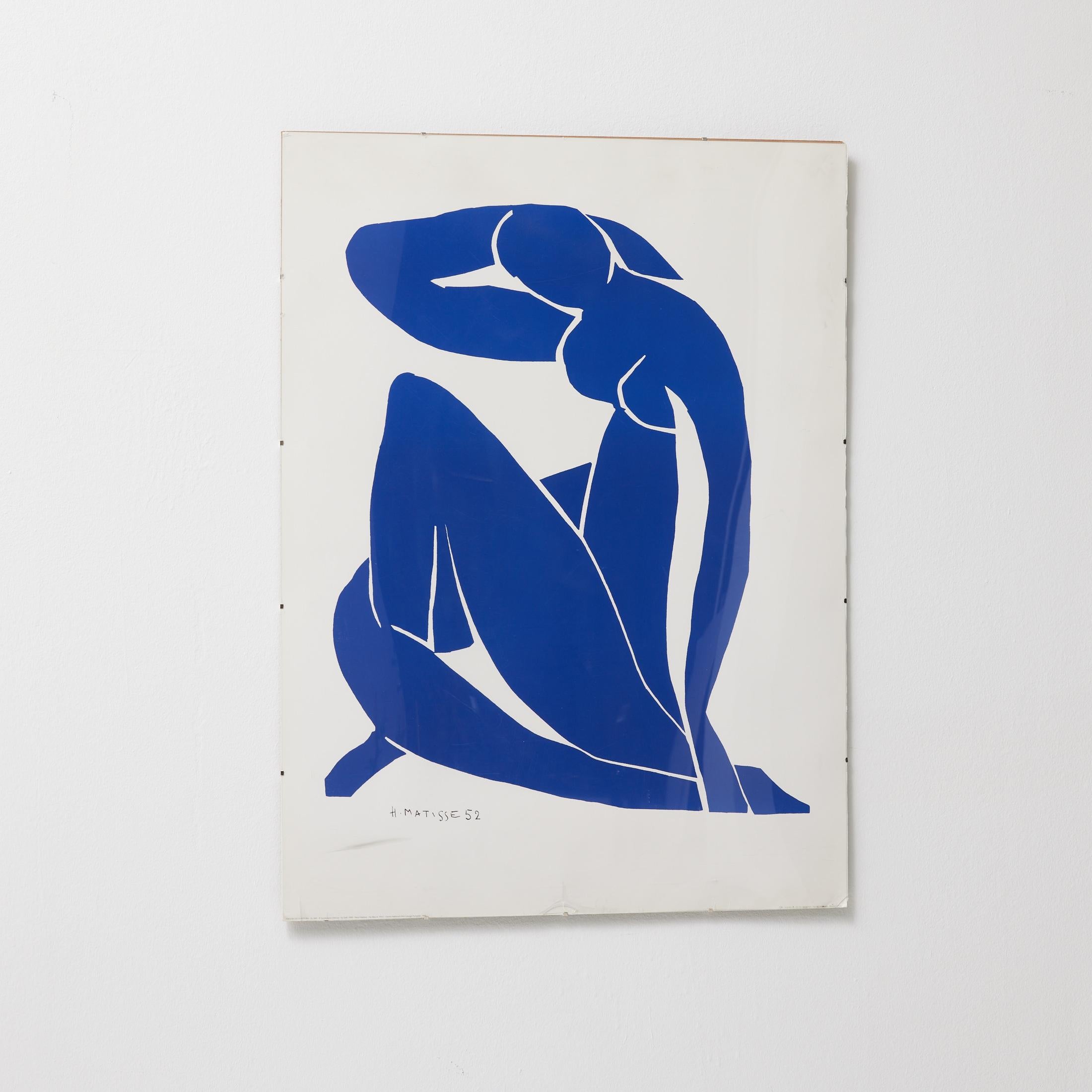 Paper After Henri Matisse Bleu Print, circa 1990 For Sale