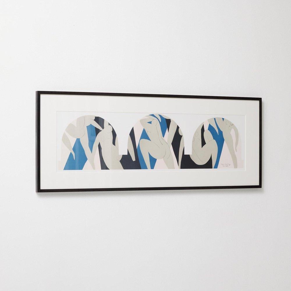 Français D'après Henri Matisse Bleu Print Encadré, circa 1990 en vente