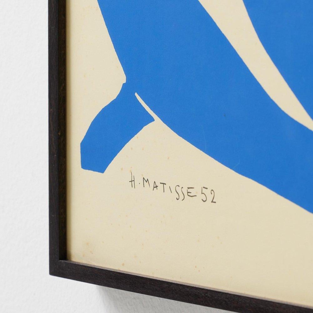 D'après Henri Matisse Lithographie en taille bleue encadrée, vers 1980 en vente 4