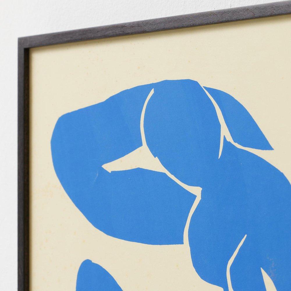 D'après Henri Matisse Lithographie en taille bleue encadrée, vers 1980 en vente 6