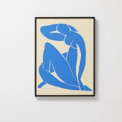 After Henri Matisse Blue Cut Out Lithography Framed, circa 1980
