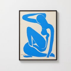 After Henri Matisse Blue Cut Out Lithography Framed, circa 1980