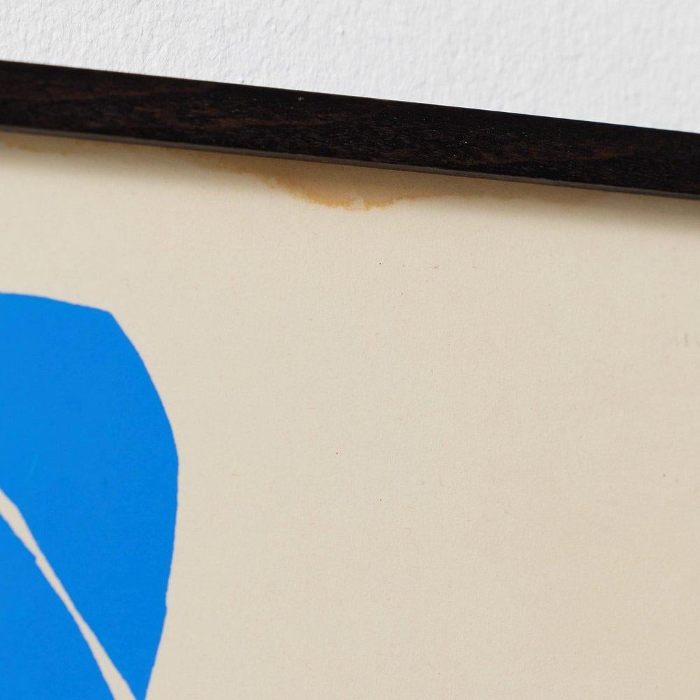 Papier D'après Henri Matisse Lithographie en taille bleue encadrée, vers 1980 en vente