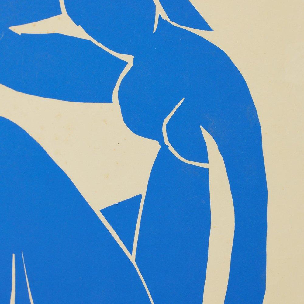 D'après Henri Matisse Lithographie en taille bleue encadrée, vers 1980 en vente 1