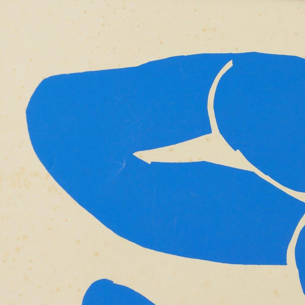 D'après Henri Matisse Lithographie en taille bleue encadrée, vers 1980 en vente 2