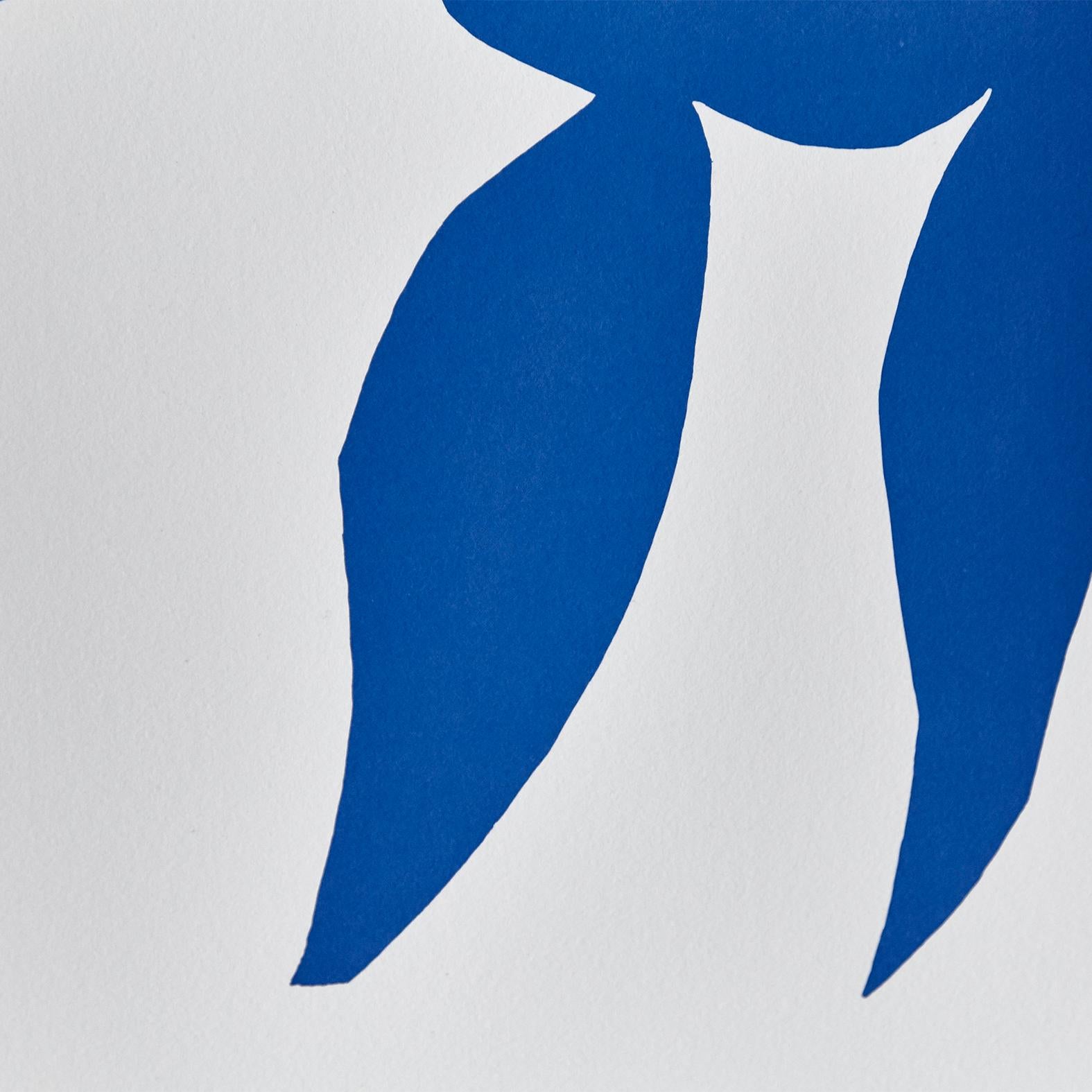 After Henri Matisse Cut Out Blue Lithograph La Cheveulure In Good Condition In Barcelona, Barcelona