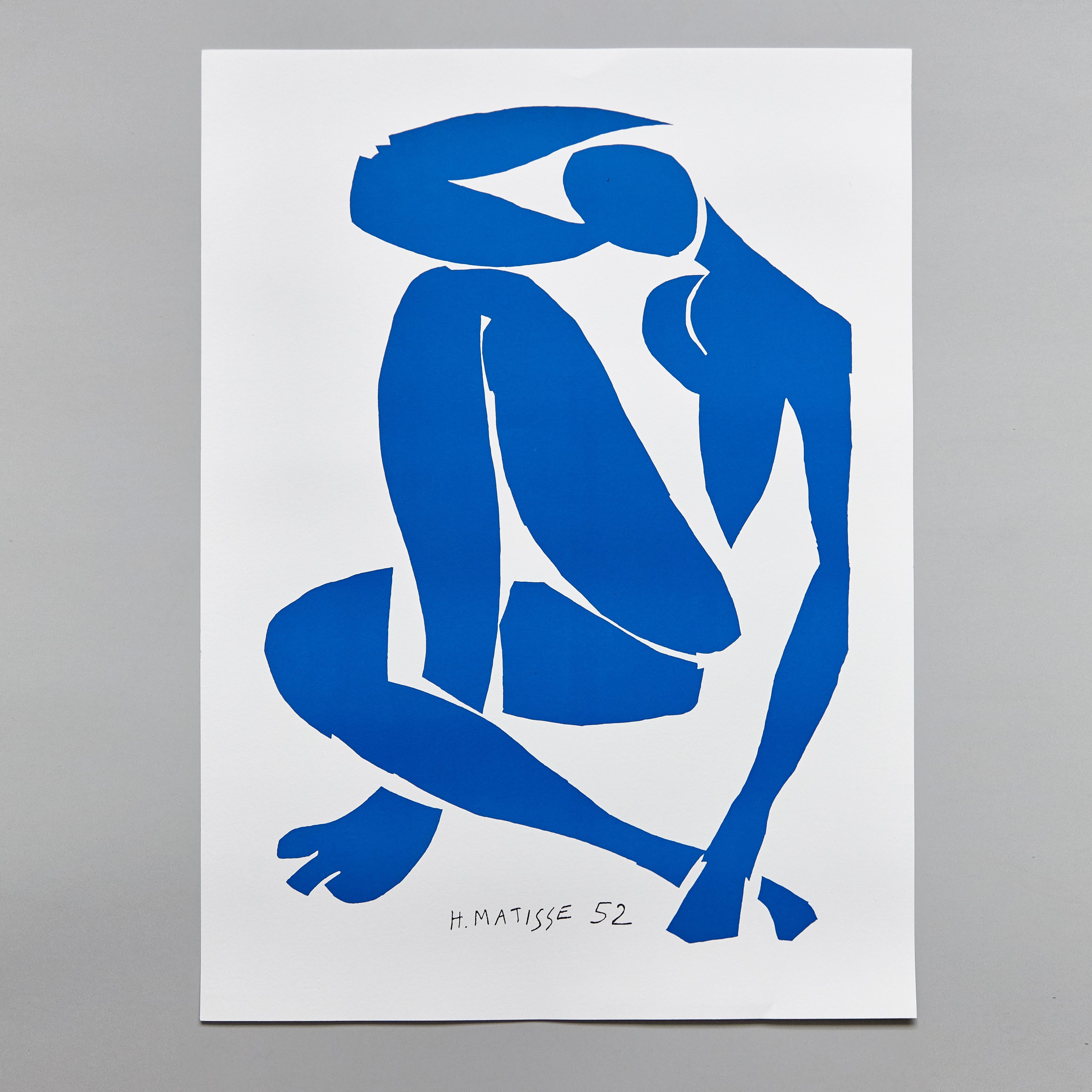 After Henri Matisse Cut Out Blue Lithograph Nu Bleu IV 8