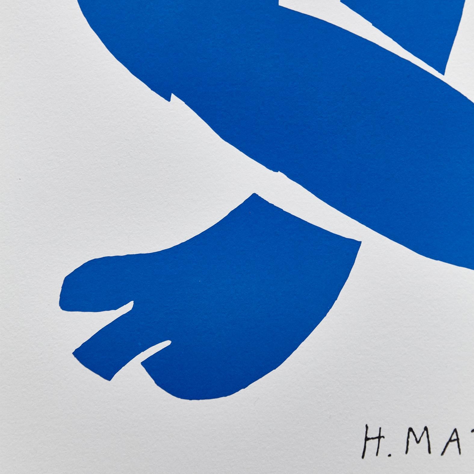Contemporary After Henri Matisse Cut Out Blue Lithograph Nu Bleu IV