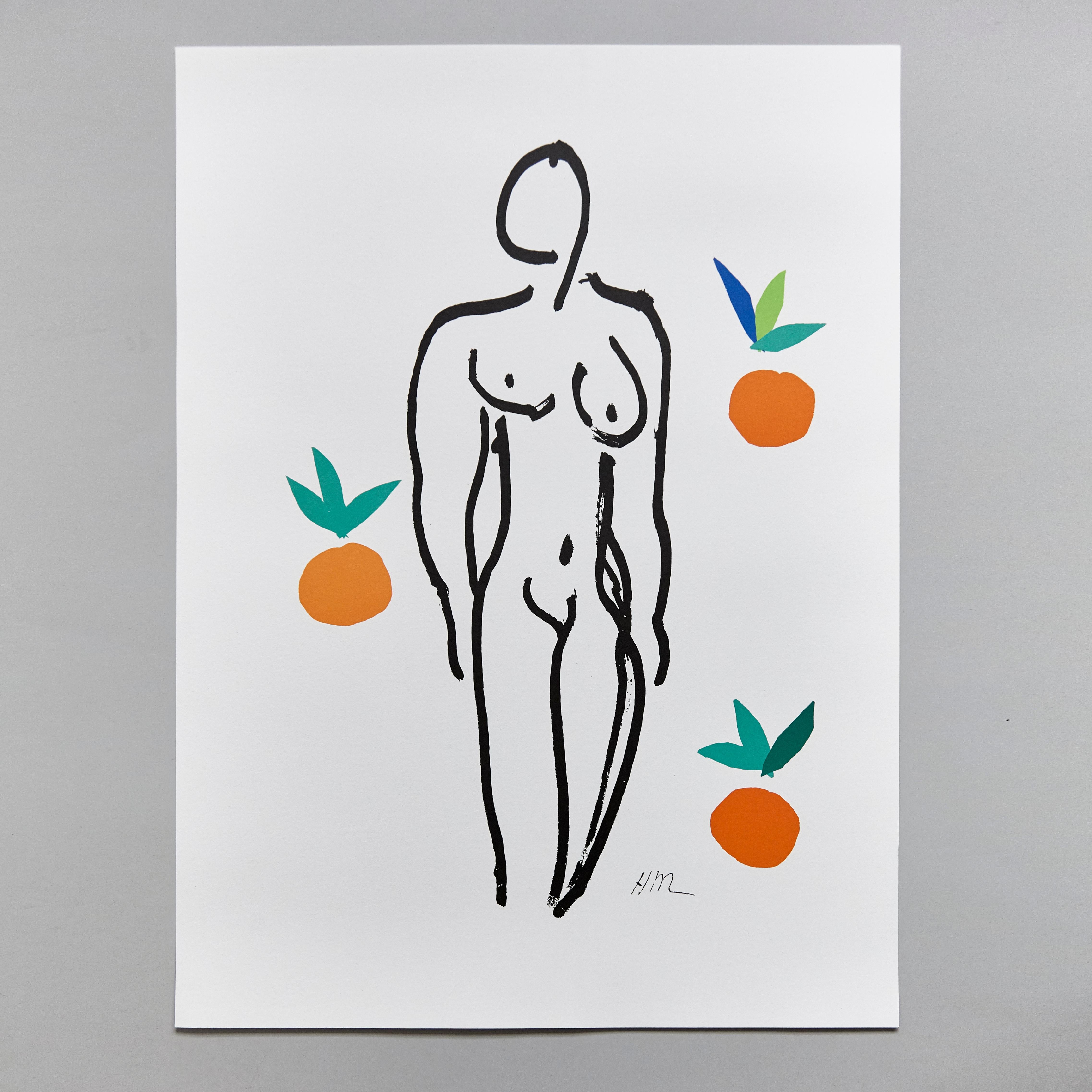 After Henri Matisse Lithograph, Nu Aux Orange 6