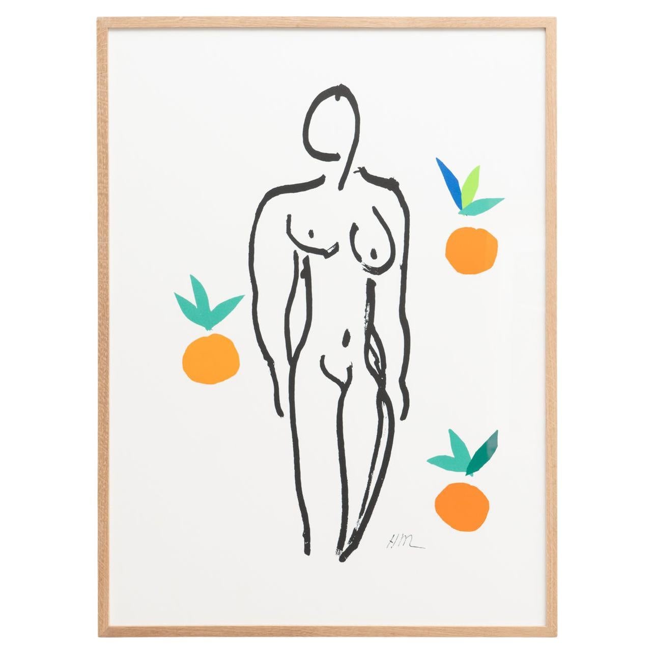 Nach Henri Matisse 'Nu Aux Orange' Lithographie, um 2007