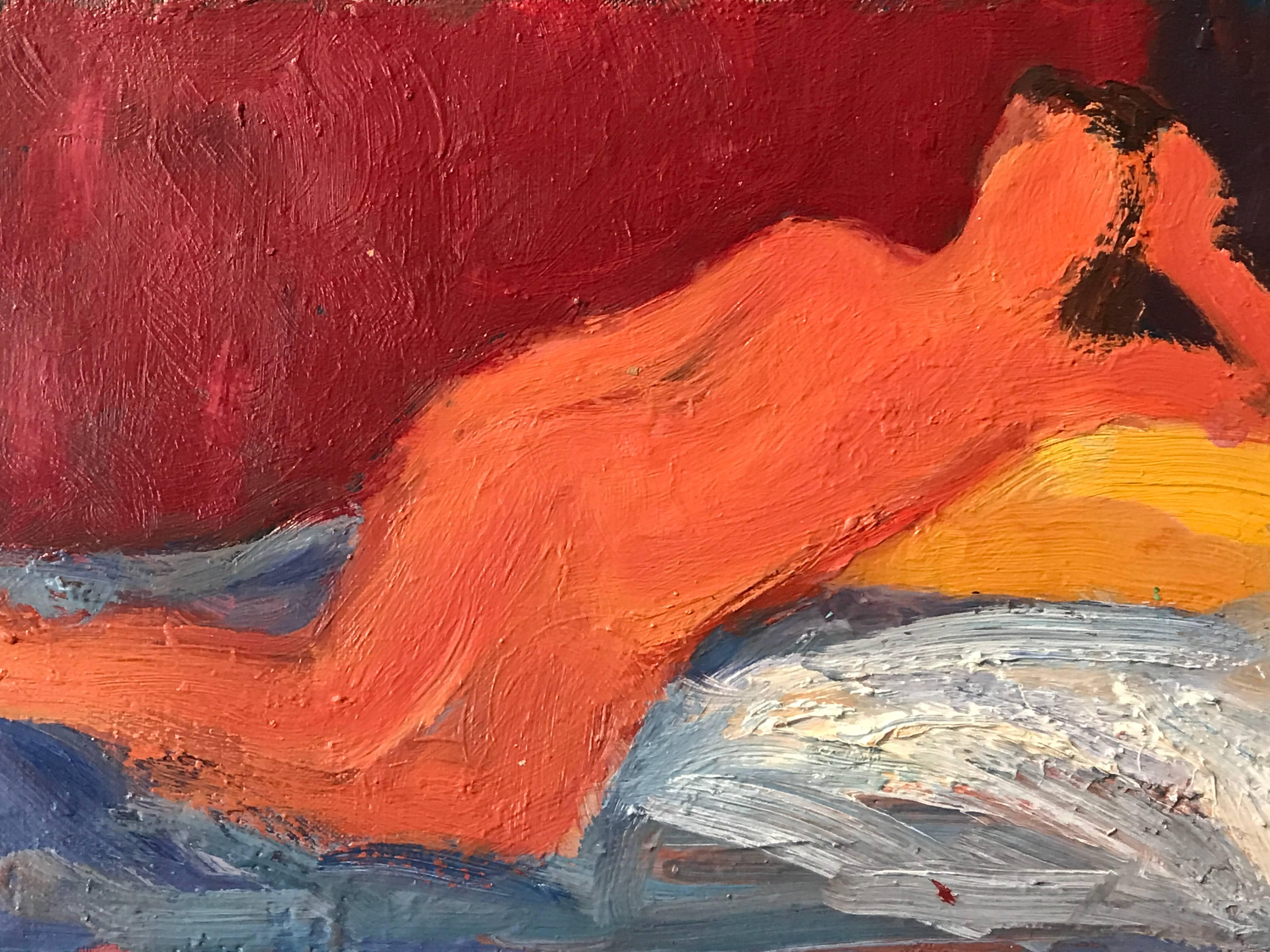 (after) Henri Matisse Figurative Painting - The Nude Model 1950’s French Modernist Fauvist oil painting