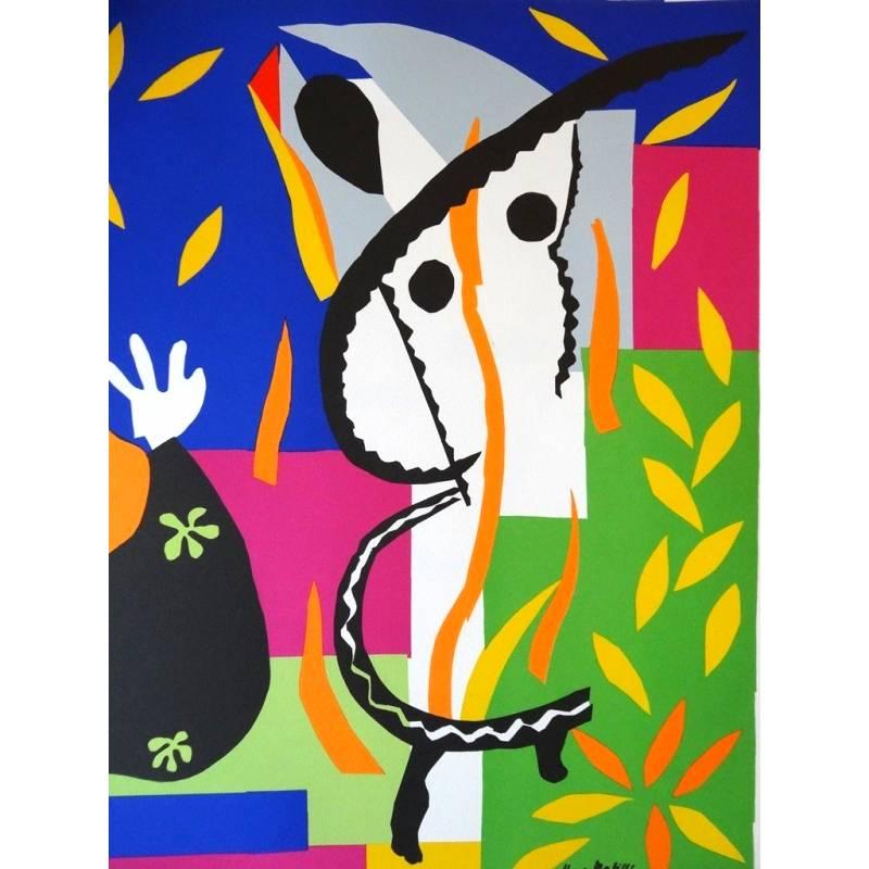 after Henri Matisse - King's Sadness - Purple Abstract Print by (after) Henri Matisse