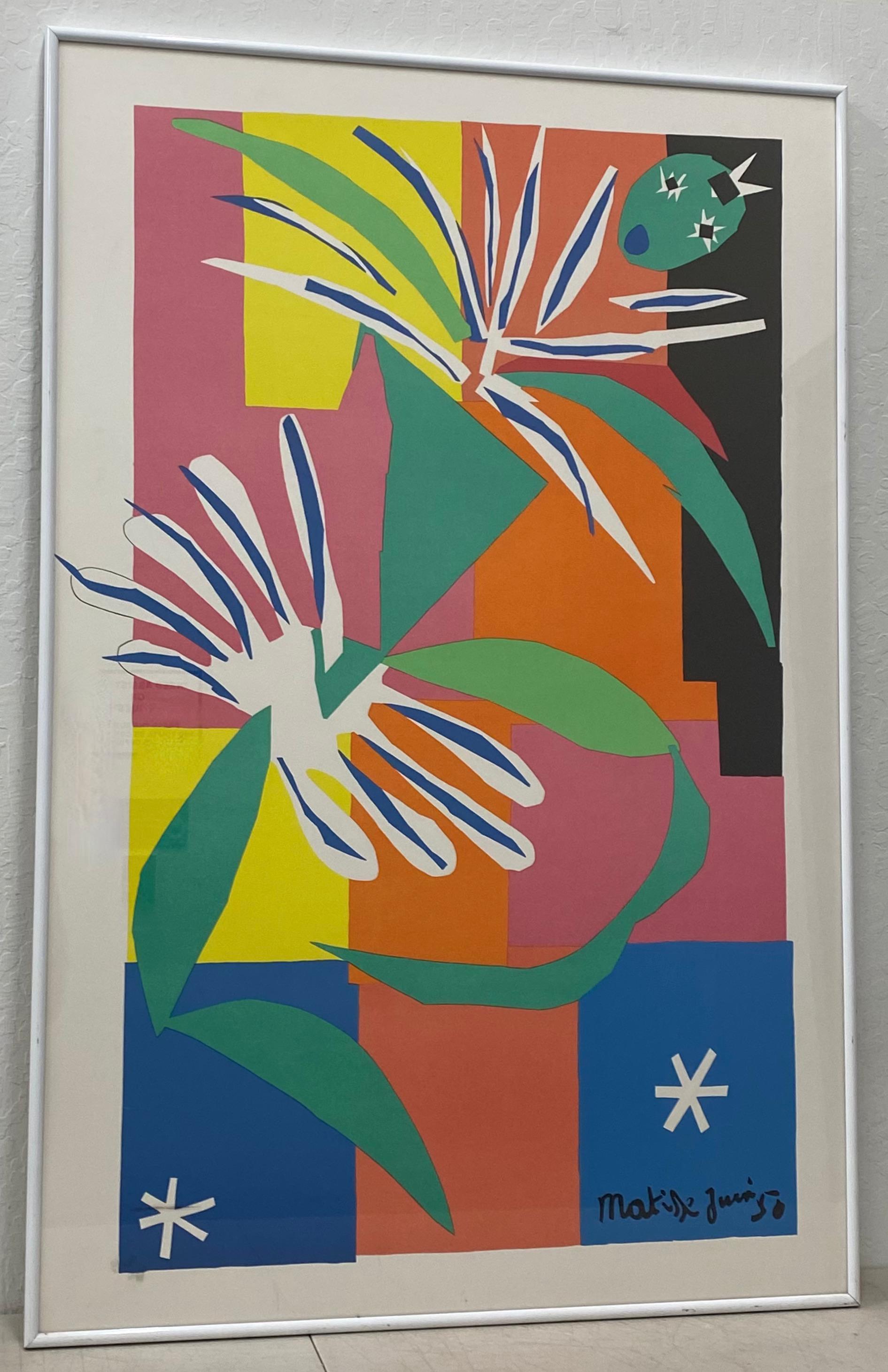 (after) Henri Matisse Abstract Print - After Henri Matisse "La Danseuse Creole" Framed Poster Late 20th Century