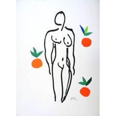 after Henri Matisse - Nude With Oranges - Lithograph