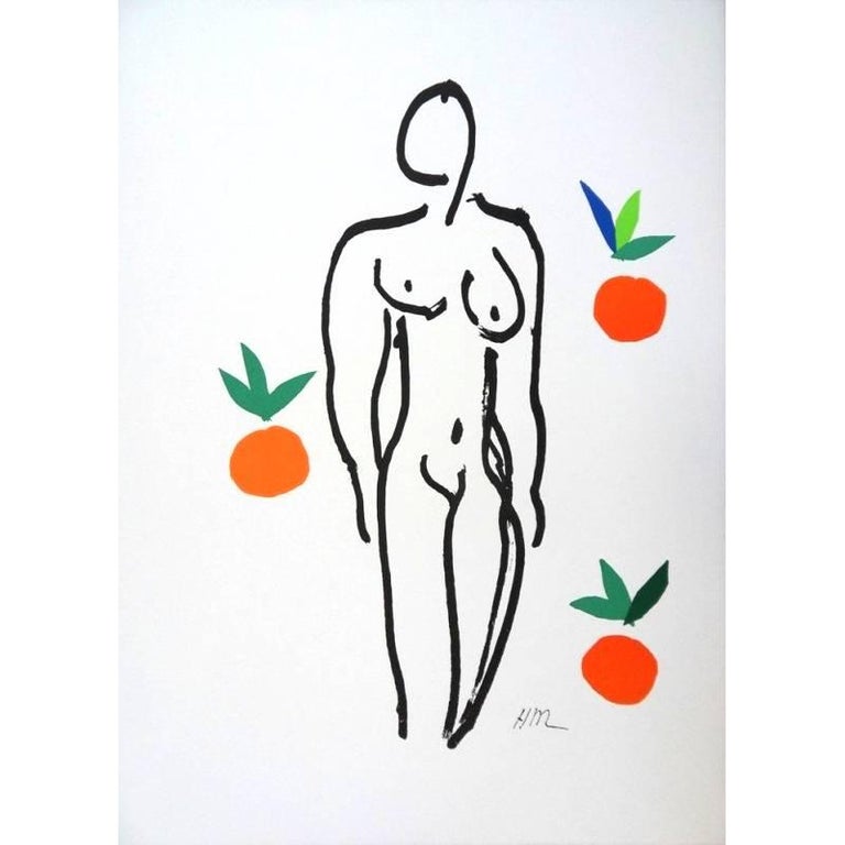 after Henri Matisse - Nude With Oranges
Edition of 200
printed signature, as issued
76 x 56 cm
Posthumous edition after the original drawing with the stamp of the Succession Matisse (Matisse estate)
References :  Artvalue - Succession Matisse