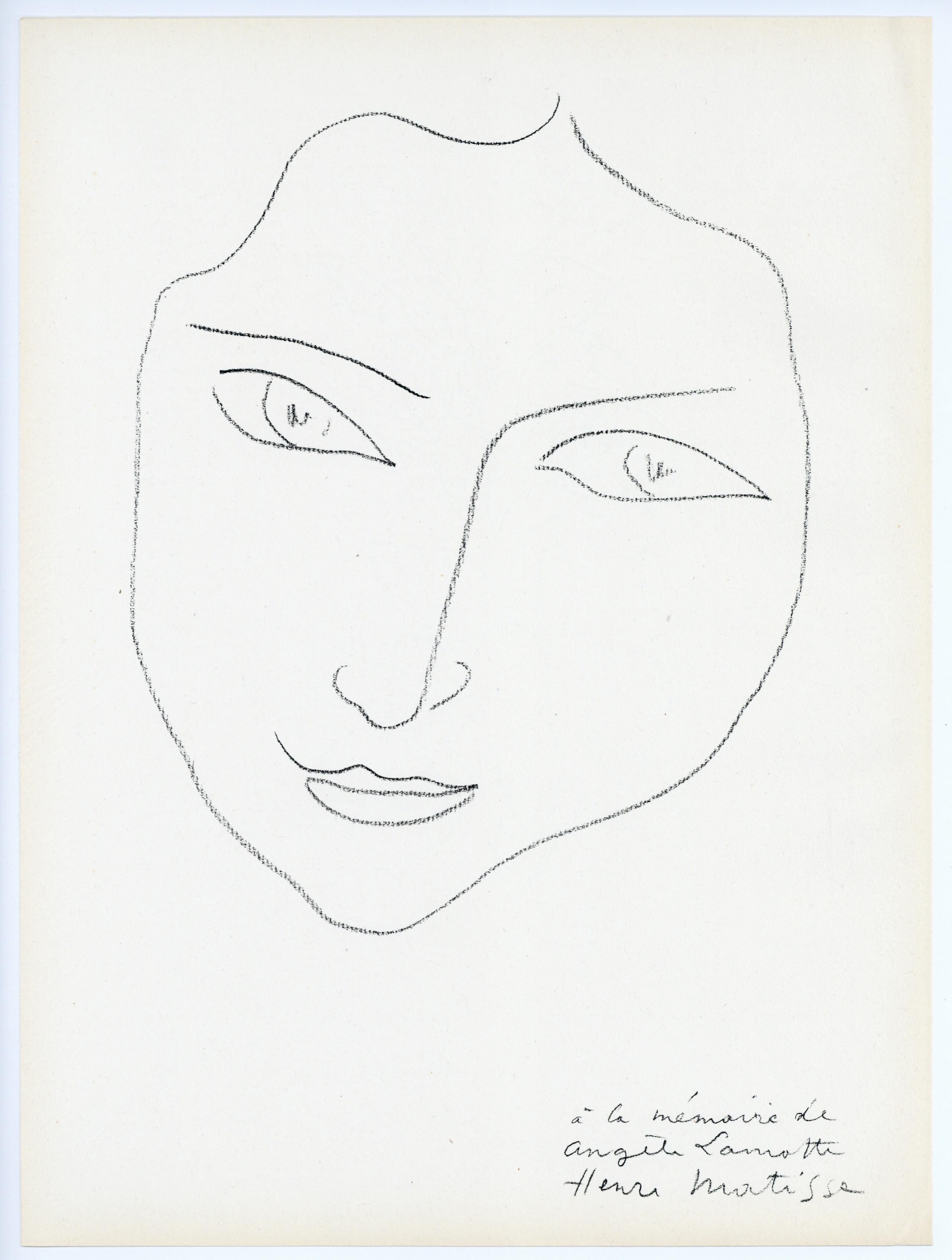 "Angele Lamotte" lithograph - Print by (after) Henri Matisse