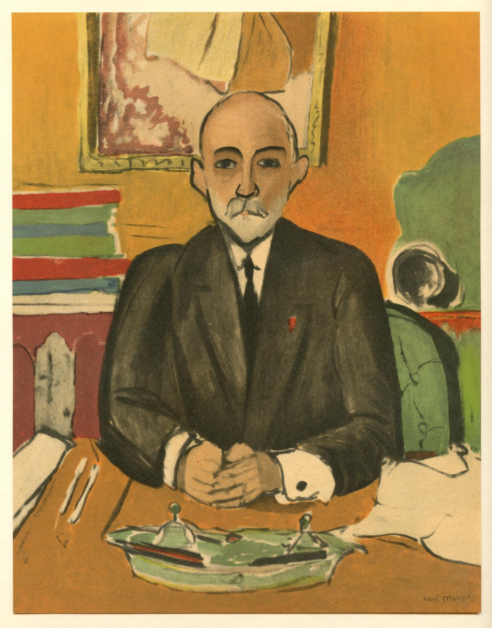 (after) Henri Matisse Portrait Print - "Auguste Pellerin" lithograph